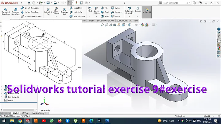 Solidworks  | Solidworks tutorial exercise 9#exercise