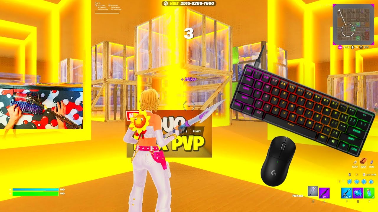 ⭐️[1HR]Steelseries Apex Pro Mini ASMR Fortnite Chill 💤 Box Fight Zone Gameplay Smooth📦360HZ 4k⭐️