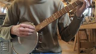 11" walnut banjo with wood tone ring, Zach Hoyt no.440