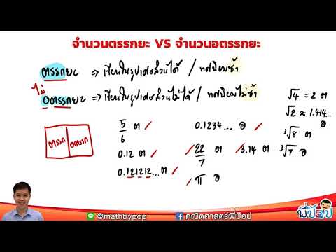 วีดีโอ: ทศนิยมประเภทใดที่เป็นจำนวนอตรรกยะให้ยกตัวอย่าง?