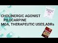 Cholinergic agonist |MOA of pilocarpine |Autonomic nervous system |lippincott | Animation