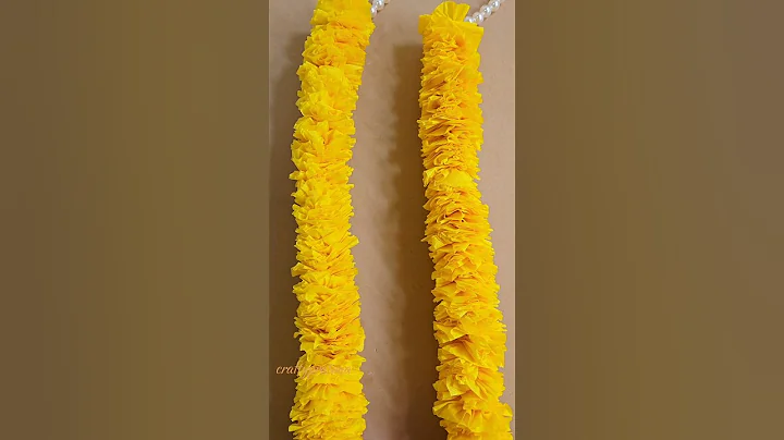 Easy flower garland using paper | Diwali decoration ideas #craft #shorts
