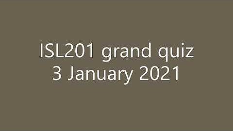 ISL202 grand quiz fall 2020 solved by Helping Hands