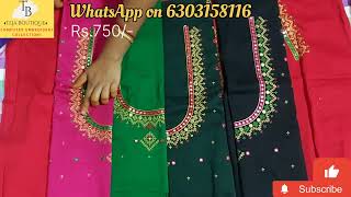 Kutch work & floral designs Rawsilk fabric computerembroidery best collections