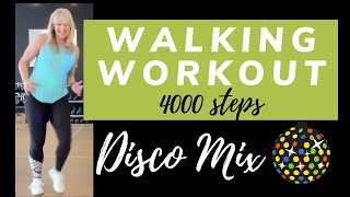 Quick 30 minute Disco Walk | Disco Hits Walking Workout 4000 steps at Home (shorter version)