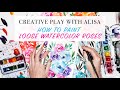 how to paint loose watercolor roses