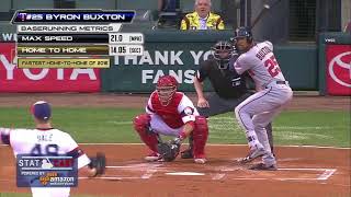 Statcast: Buxton motors home Guide