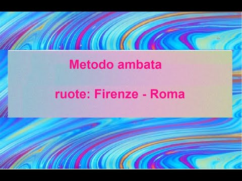 Metodo previsionale ambata ruote di Firenze 