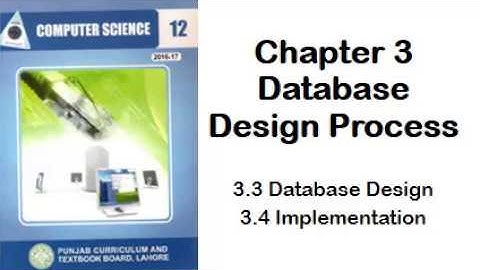 3.3 Database Design | Database Design Process | Computer Lecture in Urdu | FSc part 2 | GCW bhoun.