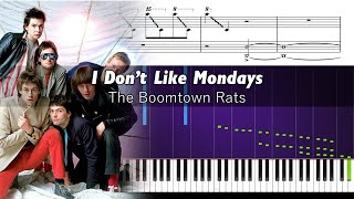 The Boomtown Rats - I Don't Like Mondays - ACCURATE Piano Tutorial + SHEETS Resimi