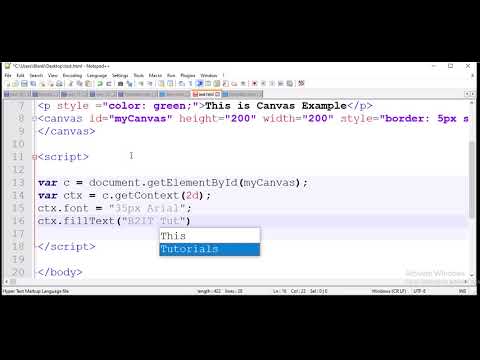 How to Create Text Canvas in HTML - YouTube
