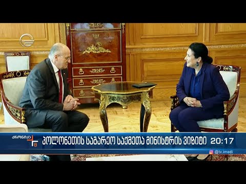 პოლონეთის საგარეო საქმეთა მინისტრის ვიზიტი