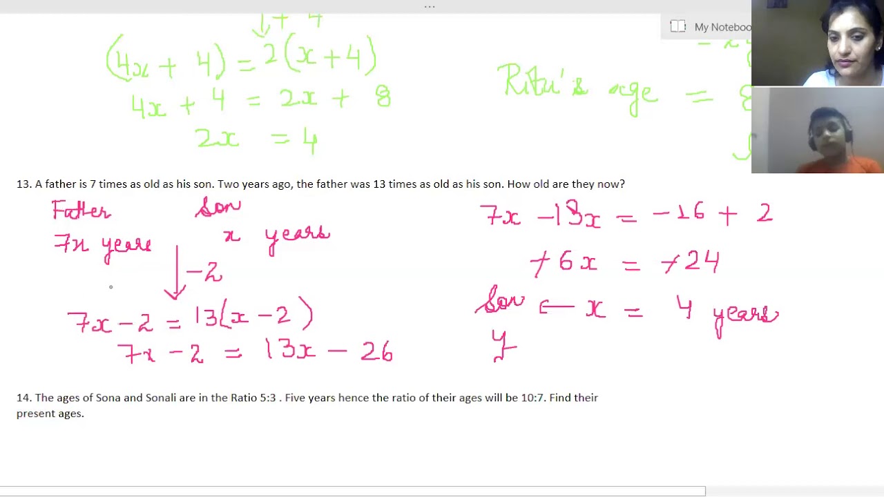 Linear Equations Ex 11 2 Class VIII CBSE Live Recording Online Class linear-equations-ex-11-2-class-viii-cbse-live-recording-online-class