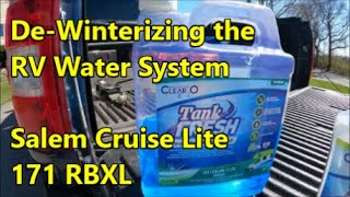 DeWinterizing the RV Water System with Tank Fresh: Salem Cruise Lite 171 RBXL