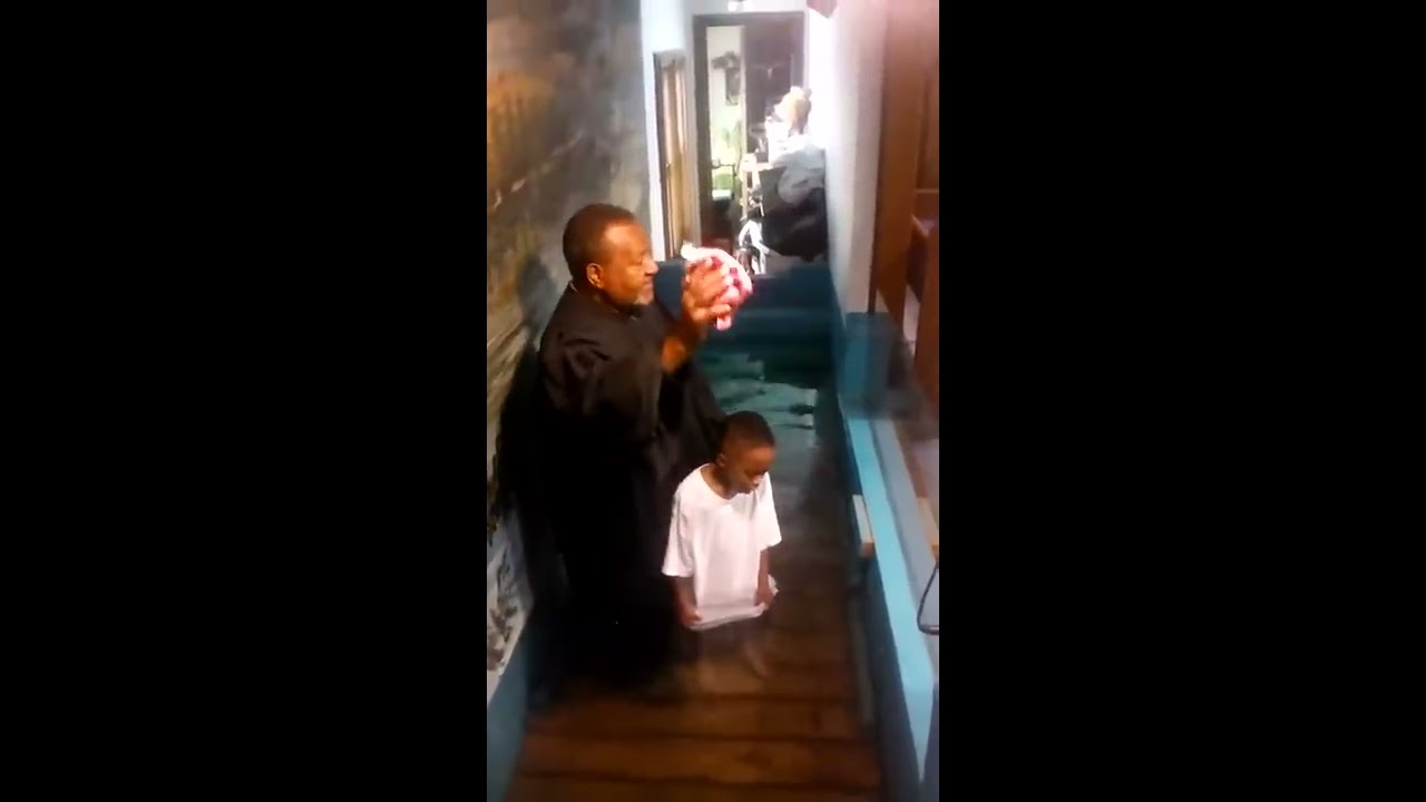 Kid Decides To Baptize Himself After Too Excited