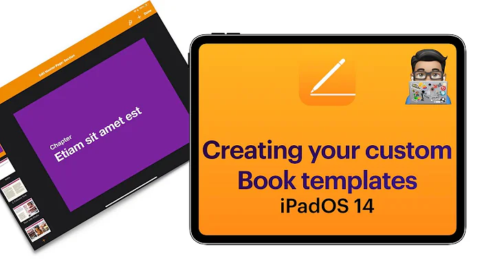 Pages Tips:  Creating custom Pages Book templates on iPad (iPadOS 14)