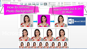 How to Change photo background and how to Create 2x2 & 1x1 using Microsoft office word 2013
