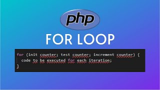 #20 PHP Tutorial For Beginners  |  PHP for loop
