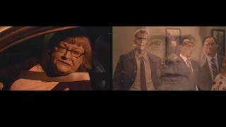 Twin Peaks scene comparison | Screaming car lady/cooper overlay | scene sync