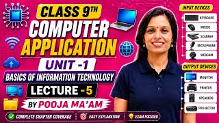 Class 9 Computer Application | Unit 1 Basics of Information Technology | Input & Output Devices