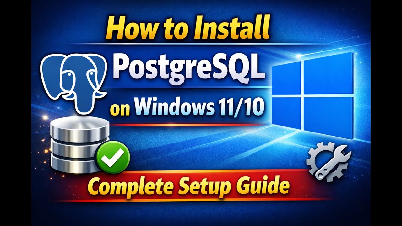 How to Install PostgreSQL on Windows 11/10 | Complete Setup Guide - YouTube