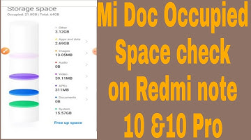 Mi Doc Occupied Space check on Redmi note 10 &10 Pro