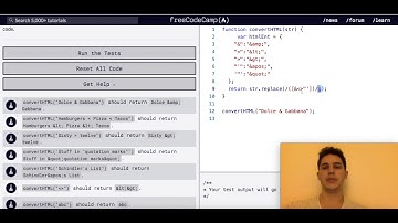 Freecodecamp Intermediate Algorithm: Convert HTML Entities