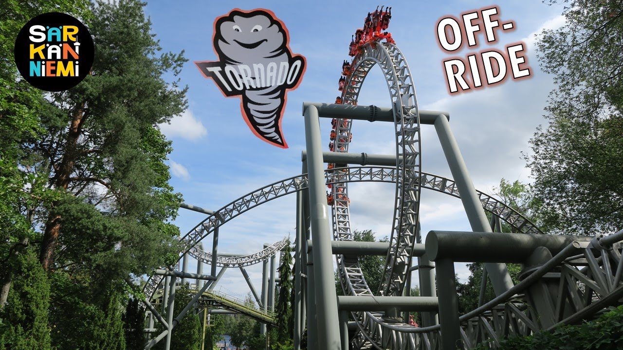 Tornado Off-Ride Footage, Sarkanniemi Intamin Inverted Coaster | Non-Copyright