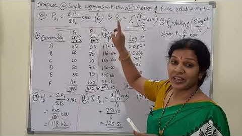 "Unweighted Index Numbers Problems & Solutions" in Statistics