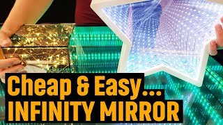 Making an infinity mirror is cheap and easy! combine a regular mirror,
two way (also known as one mirror), led strip. tools used in this v...