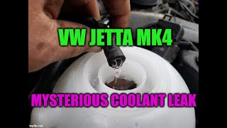 VW MK4 JETTA - figuring out coolant leak mystery