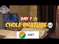 Day 7 😭 | Chole Bhature Khaake So Gayi… Still Studied 💀#cuet2026 #exam #studentlife #reallife
