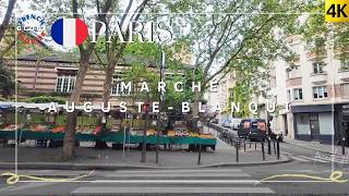 Paris 13th Arrondissement Walking Tour🇫🇷Street Market Marché Auguste Blanqui➜ Place d’Italie 4K