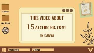 Canva 15 Aesthetic Font For Editing 15 Aesthetic Font Di Canva Youtube