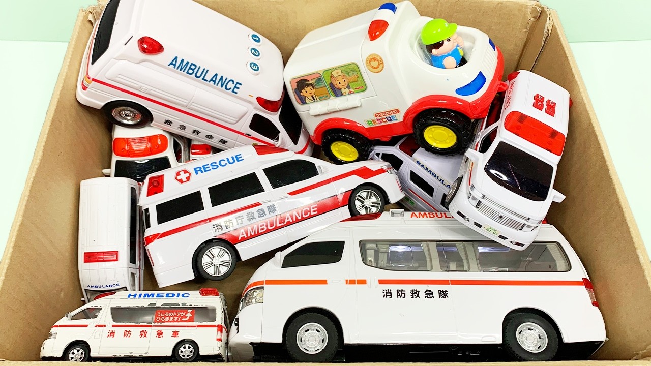 救急車のミニカー走る！緊急走行テスト！坂道走行です☆ Ambulance minicar runs in an emergency with sirens sounding!
