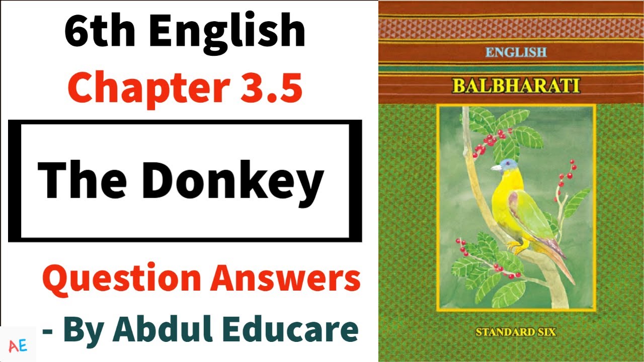 standard 6 English chapter 3.5 The Donkey question answers - YouTube