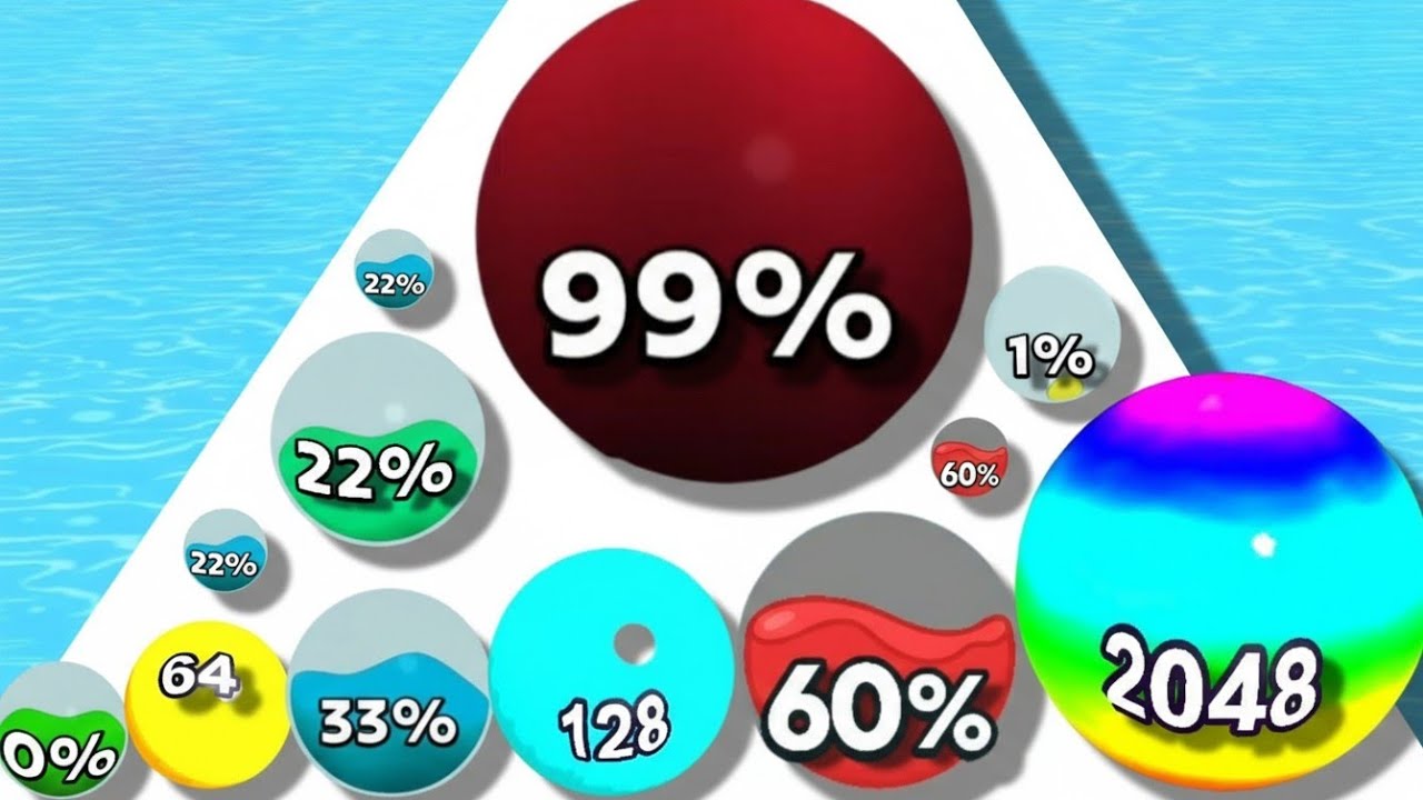 Liquid Ball Run 2048 – Level Up Rolling Balls & Numbers | Satisfying ASMR Math Gameplay Android iOS