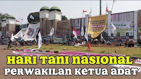 DEMO HARI TANI NASIONAL ORASI DARI PERWAKILAN KETUA ADAT 