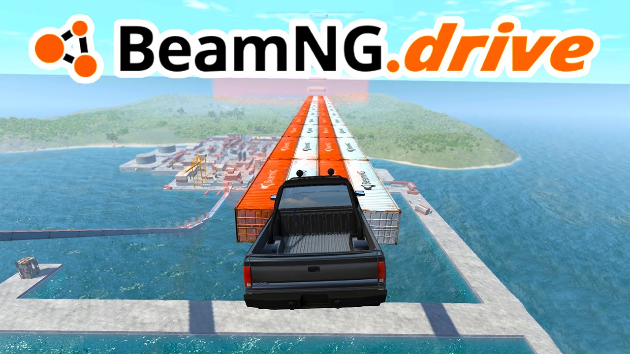 BeamNG Drive - IMPOSSIBLE Mega Ramp, Mountain Climb, Container Jumps!