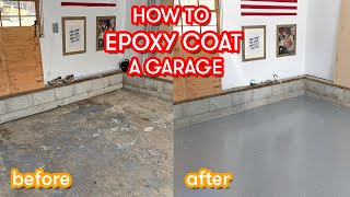 How to DIY epoxy garage floor using Rustoleum Epoxy Shield &amp; short garage update