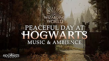 Peaceful Day at Hogwarts |  Harry Potter Music & Ambience, Full Day/Night Cycle, Hogwarts Legacy
