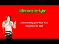 Michael Jackson What More Can I Give English Lyric 
