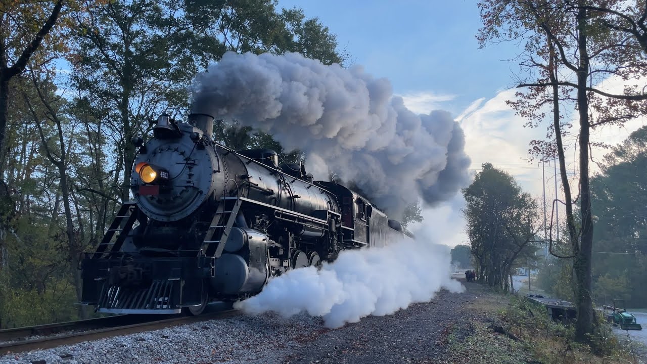 Southern 2-8-2 4501 on the Summerville Steam Special on 11/1/25