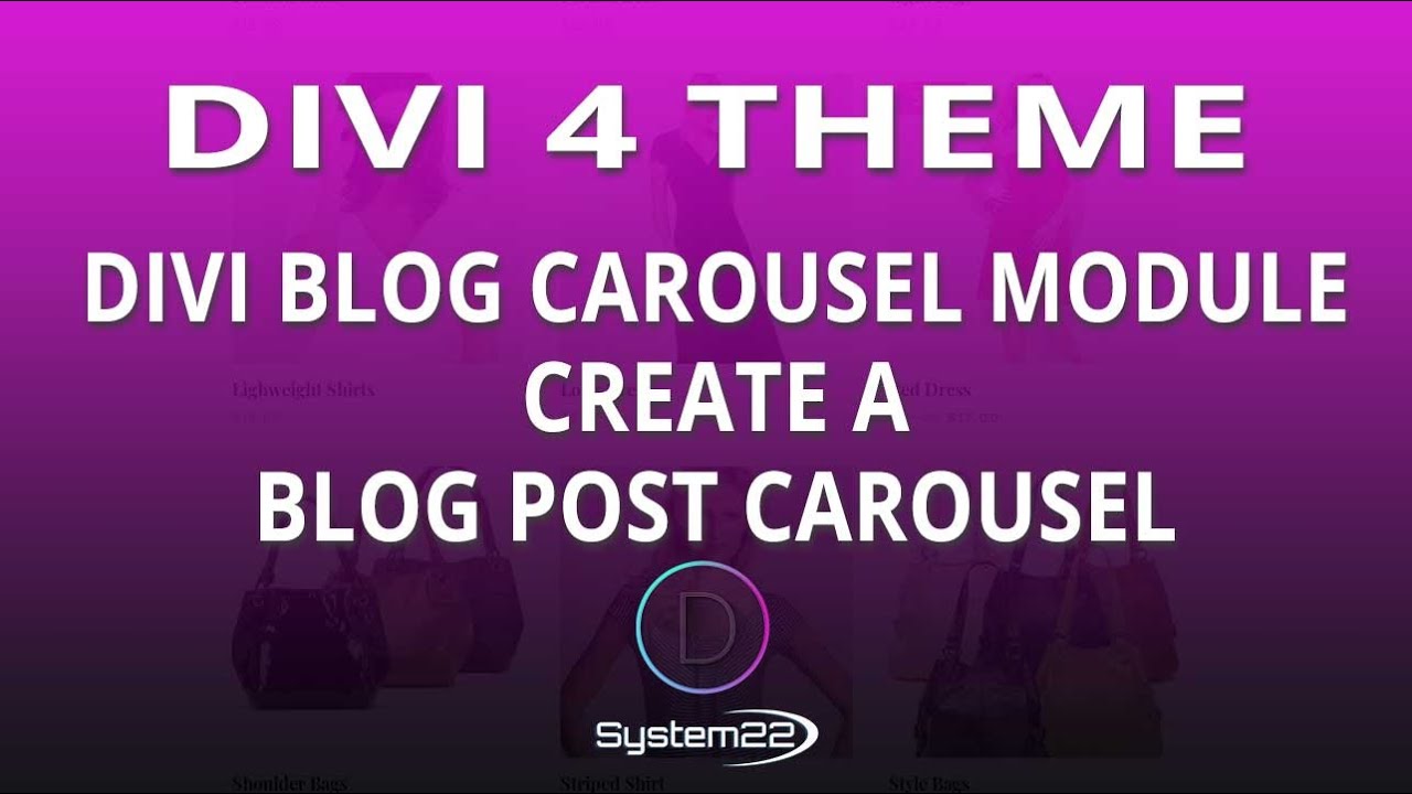 Divi Blog Carousel Module Create A Blog Post Carousel - YouTube