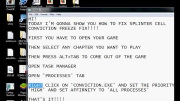 how to fix splinter cell conviction freeze problem [FIX]