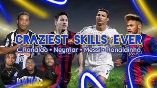 AMERICANS REACT TO Craziest Skills Ever ● C.Ronaldo ● Neymar ● Messi ● Ronaldinho |HD
