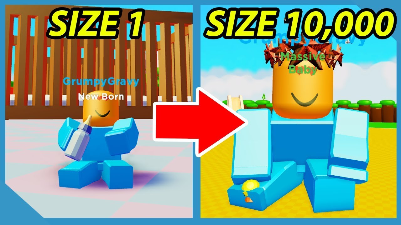 Becoming The Biggest Baby In Roblox Youtube - group of baby simulator roblox