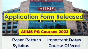 AIIMS Admission 2023 Forms OUT II PG Admission II #biotechnology #aiimspgexam #AIIMSMASTERCOURSES