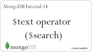 MongoDB Tutorial: 14 - $text query operator