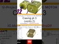 12- 3D Draft | DC Motor |: Casing pt.3 #3d #solidworks #tutorial #cad #drawing #motor #electronics